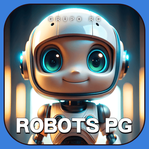 Imagem promocional da ROBOTSPG mostrando a plataforma e suas vantagens